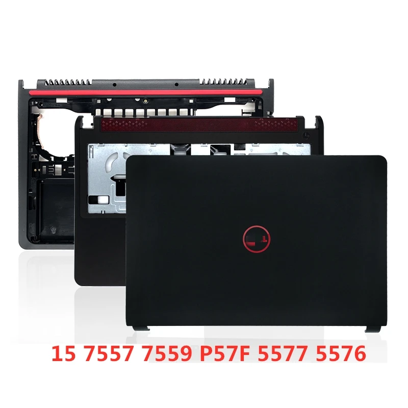 

Новый ноутбук для Dell 15, 7557, 7559, P57F, 5577, 5576, задняя крышка, внешняя панель, передняя панель, Упор для рук, нижняя базовая крышка, искусственная кожа