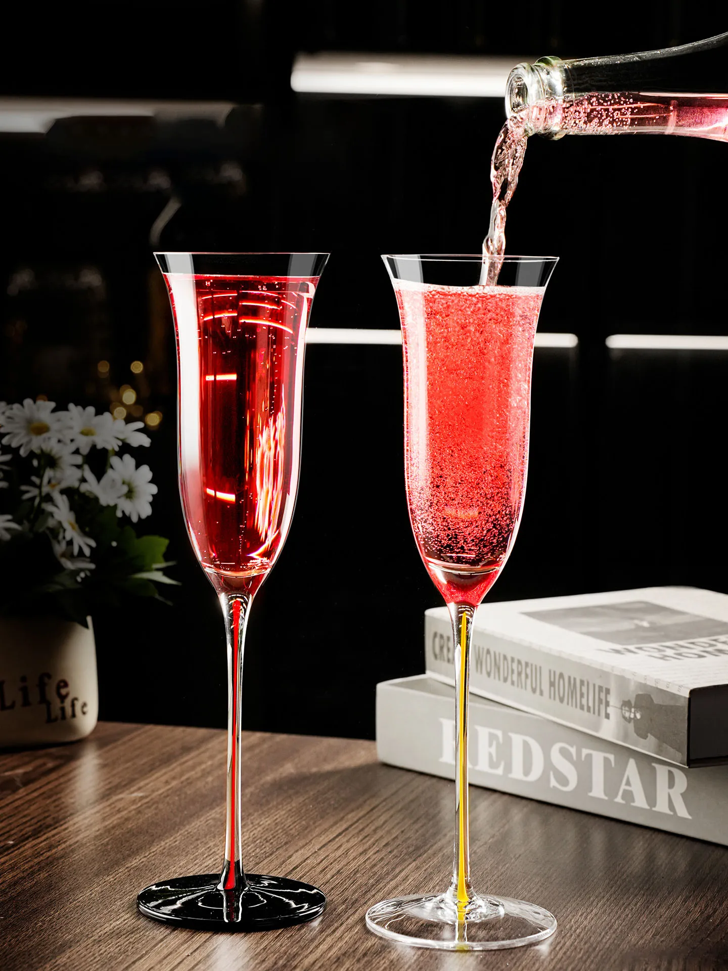 

Красочный столб-тюльпан, бокал для красного вина, хрустальный бокал, бокал для шампанского с красным столбом, бокал для шампанского на высоких ножках, бокал для белого вина, бокал для красного вина