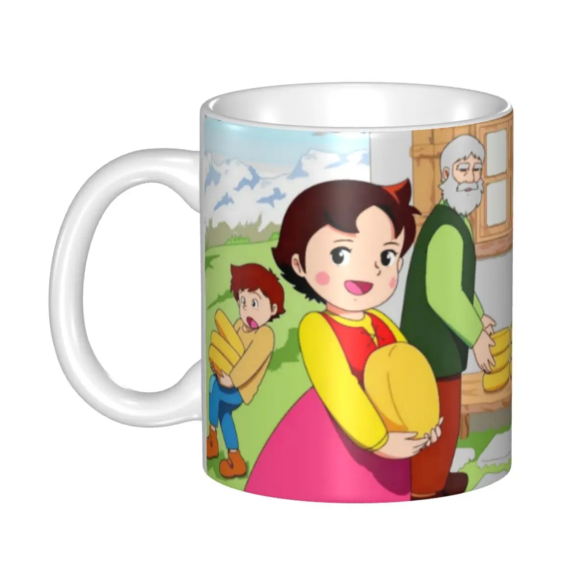 Personalized Heidi With Peter Help Her Grandfather To Mugs DIY Ceramic Milk Tea Coffee Cup Outdoor Work Camping Beer Mug