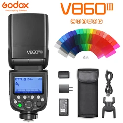 Godox 스피드라이트 카메라 플래시 TTL HSS 플래시, 캐논, 소니, 니콘, 후지, 올림푸스, 펜탁스 카메라용, V860III, V860IIIC, V860IIIN, 860III