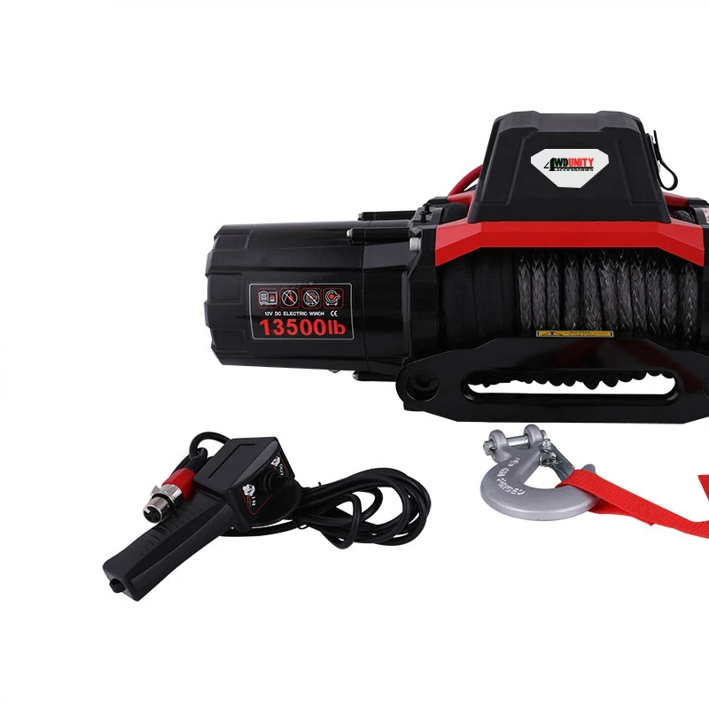 Good Quality Capstan Material Handling Tools 12v 13500 Lbs Synthetic ROPE Electric Winch