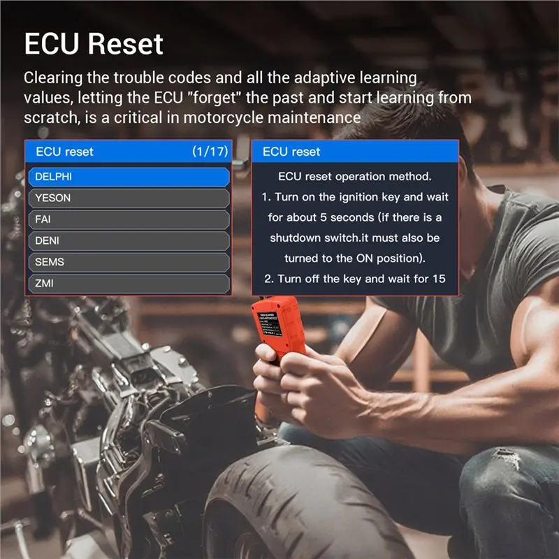 الماسح الضوئي M60 Obd2 الموثوق به للدراجات النارية والمركبة رمز الخطأ المجاني قراءة وحدة التحكم الإلكترونية إعادة تعيين DTC أداة تشخيص السيارات #2