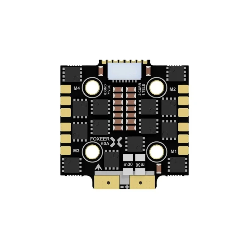 

1pcs F4 Mini 128K 4in1 BL32 60A ESC BLHeli32 DC 9V~40V 3-8S Lipo DShot150/300/600/1200 20*20mm M3 For FPV Racing Drone