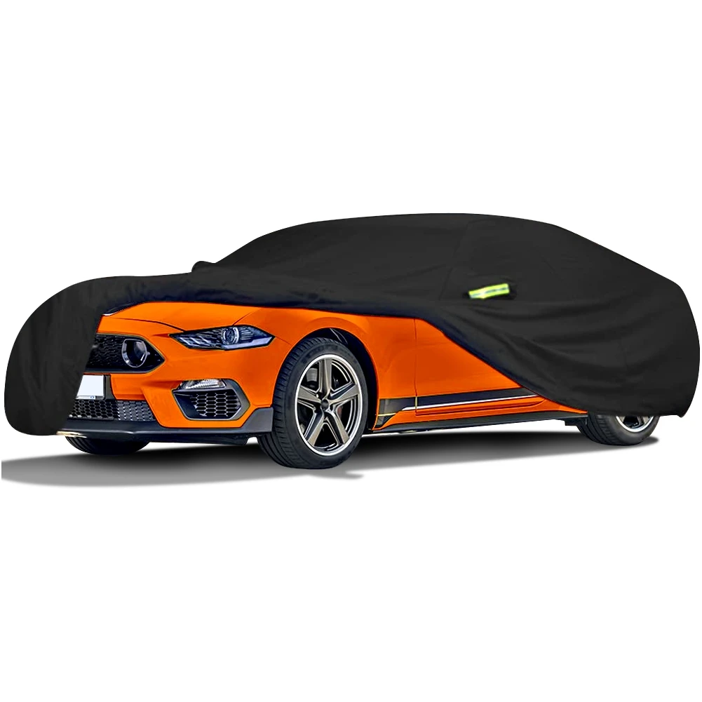 Full Car Cover for Ford Mustang Dust Rain Snow All Weather Protection Water Resistant Dustproof Scratch Resistant Black