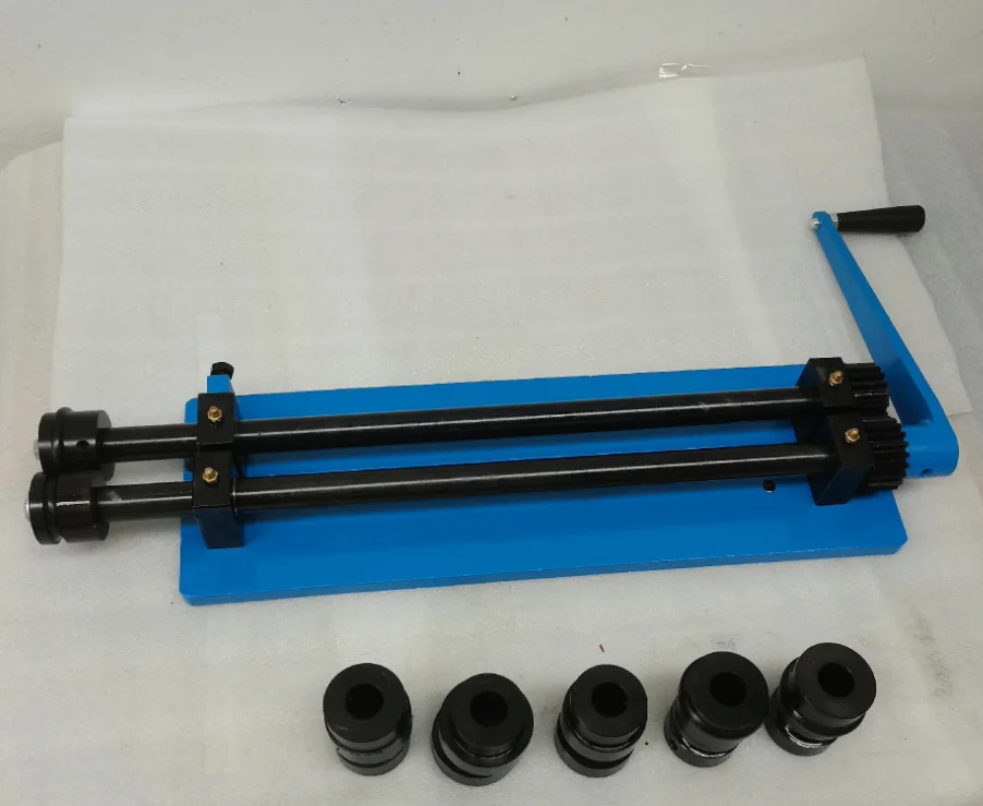 Sheet Metal Manual Beading Roller, 18in 45.72cm Deep Throat, 6 Forming Die Sets for Metal Processing Bending