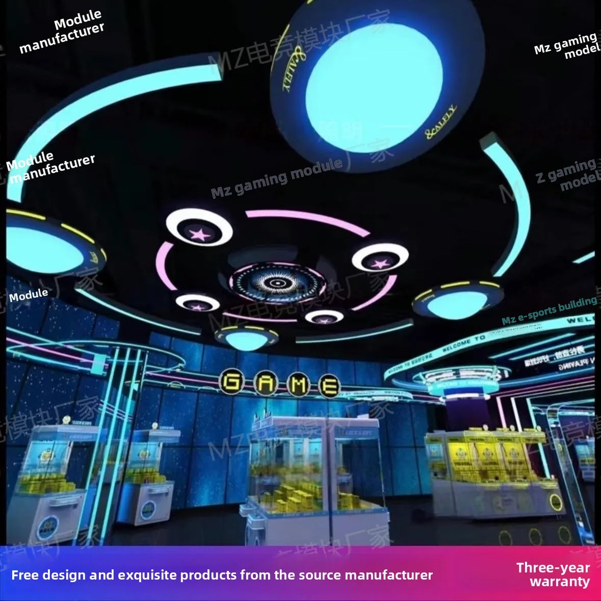 

Video game city modeling light special-shaped e-sports module light Internet cafe Internet cafe playground game hall
