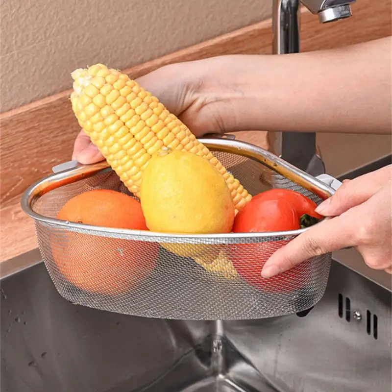 Sink Drainer Basket Durable Sink Storage Save Space High Quality Fruit And Vegetable Cleaning High Demand Hanging Basket Modern