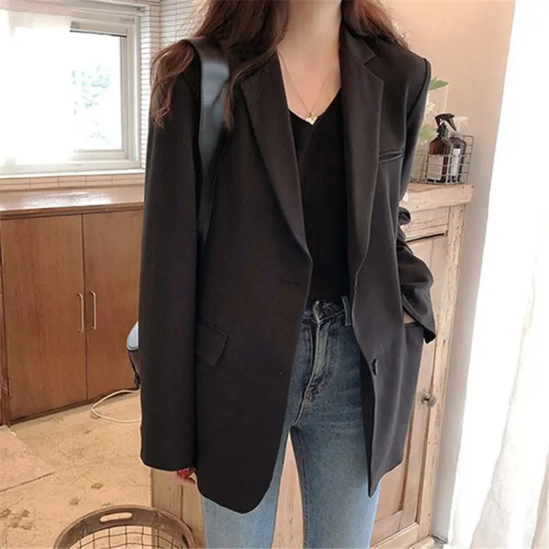Blazer color caffè da donna 2025 Primavera Autunno Versione coreana del design versatile Senso Studenti senior Abito da donna all'inizio della primavera