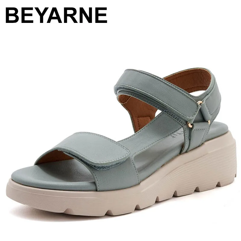 Women's Sandals Summer Casual Elegant PU Soft Non-Slip Comfort Light Beach Sea Wedges Platform Roman Shoes