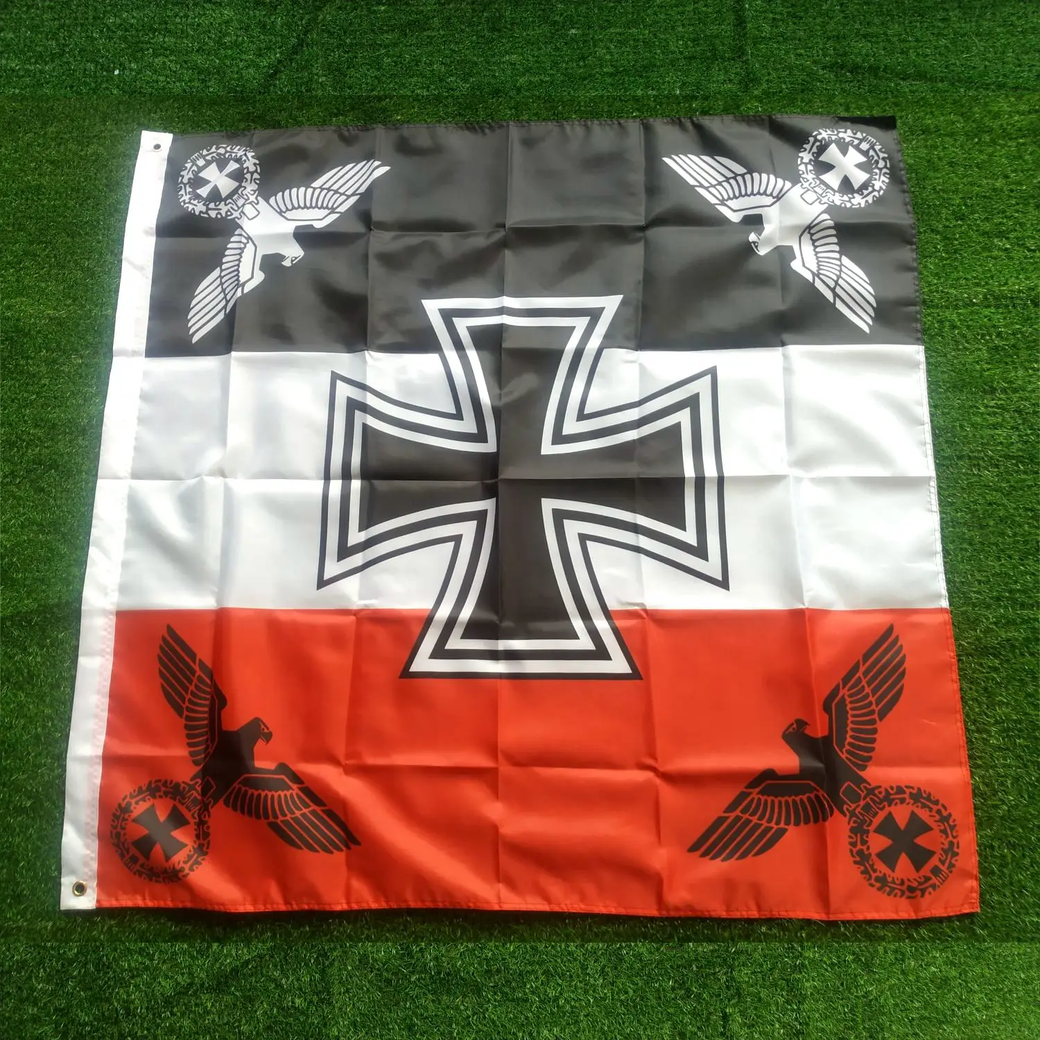 Fahne flagge deutsches reich eisernes kreuz mit 4 reichsadler-120x120 cm 4 x4ft doppelseitiges druck banner 3 x3ft 21x21cm