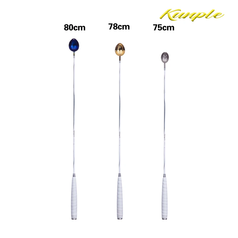 KUNPLE Titanium Alloy Bait Scoop, Carbon Bait Spoon, Anti Slip Grip Spoon, Feeder Fishing, Three Options, 75cm, 78cm, 80cm