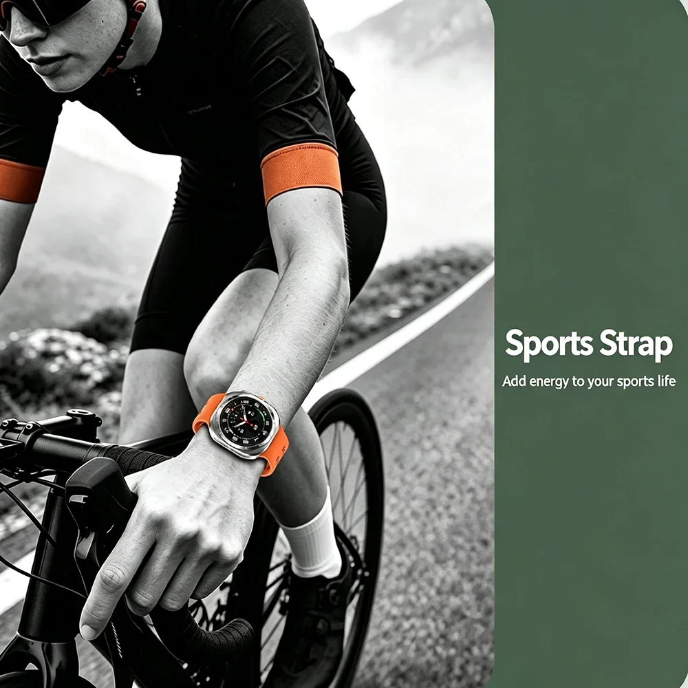 Armband für Samsung Galaxy Watch Ultra 2, 47mm Sport-Silikon-Ersatzarmband, atmungsaktives Armband, Galaxy Watch 2026 Ultra Zubehör – Detail 3