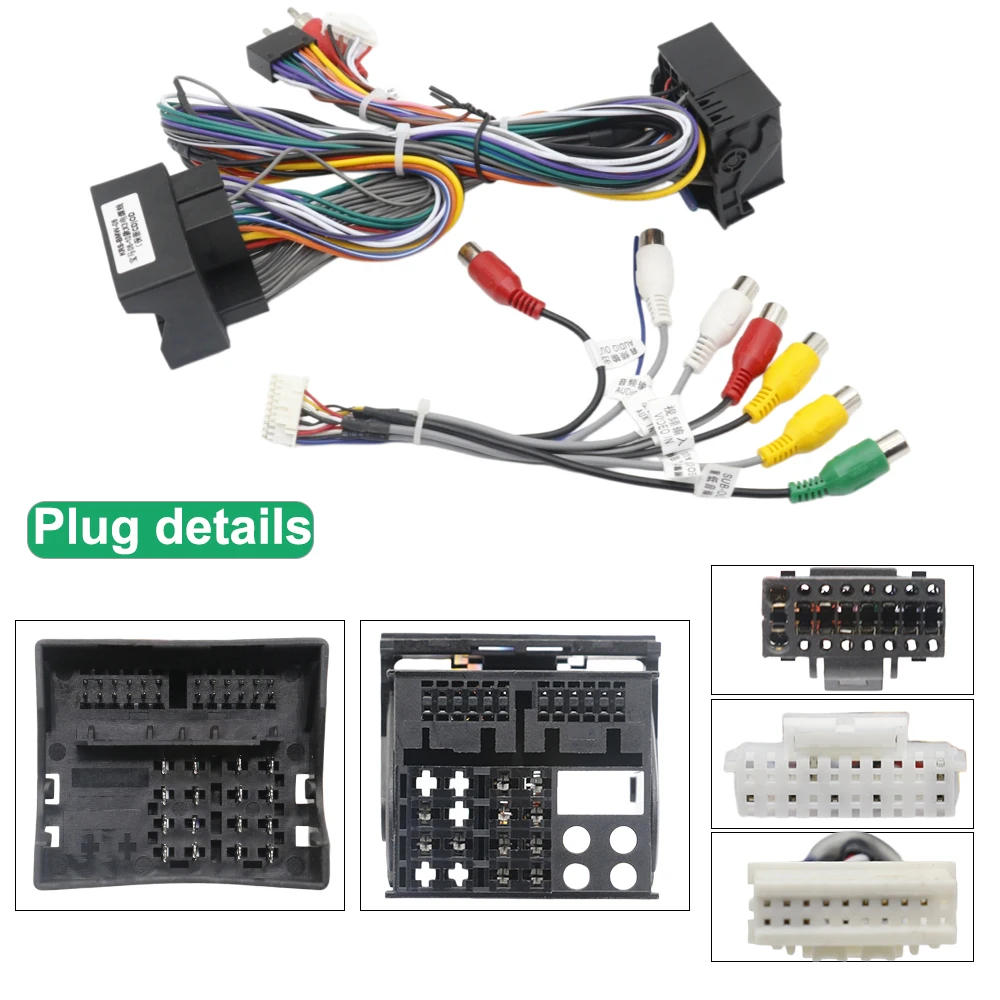 For BMW X3 E83 2006-2010 Car Radio Wiring Harness Power Cable with Original CD Retention Android Stereo Adapter