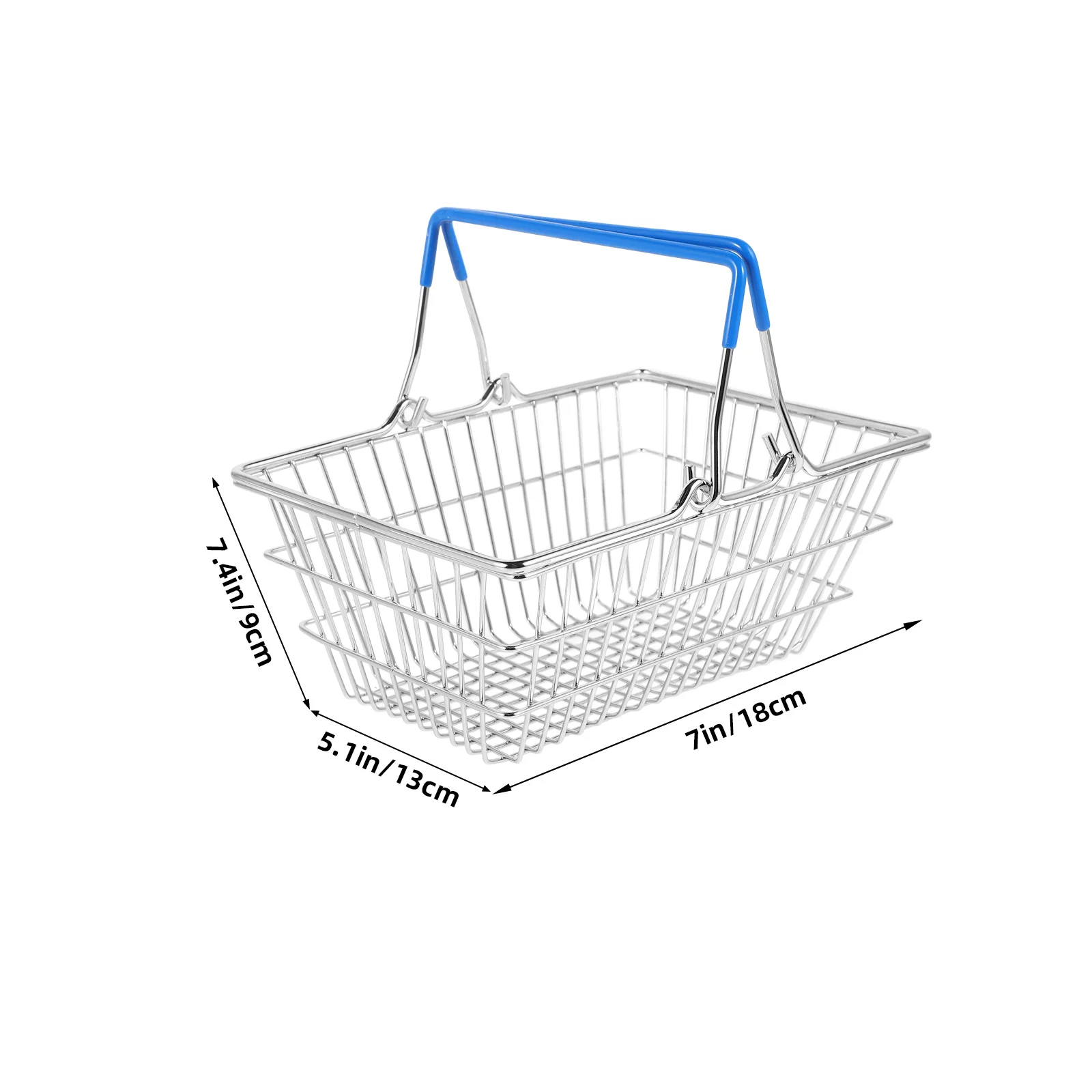 Mini Shopping Metal Wire Storage Basket For Sundries Small Items Kids Pretend Play Grocery Basket Home Decoration