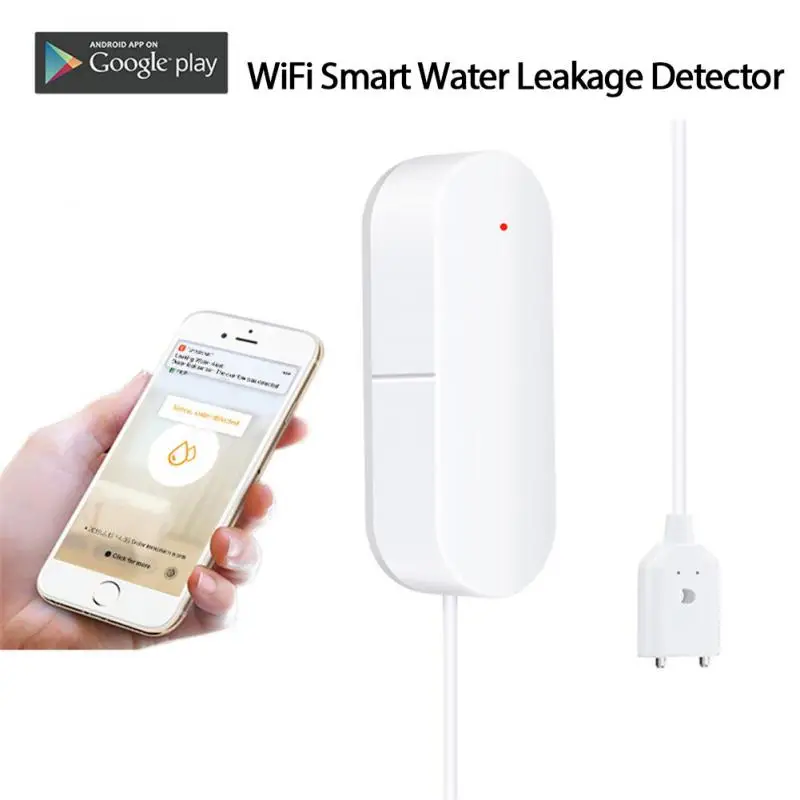 Tuya detektor air pintar WiFi/Zigbee, Alarm kebocoran air, Alarm Level air rumah tangga untuk kehidupan pintar Alexa Google rumah