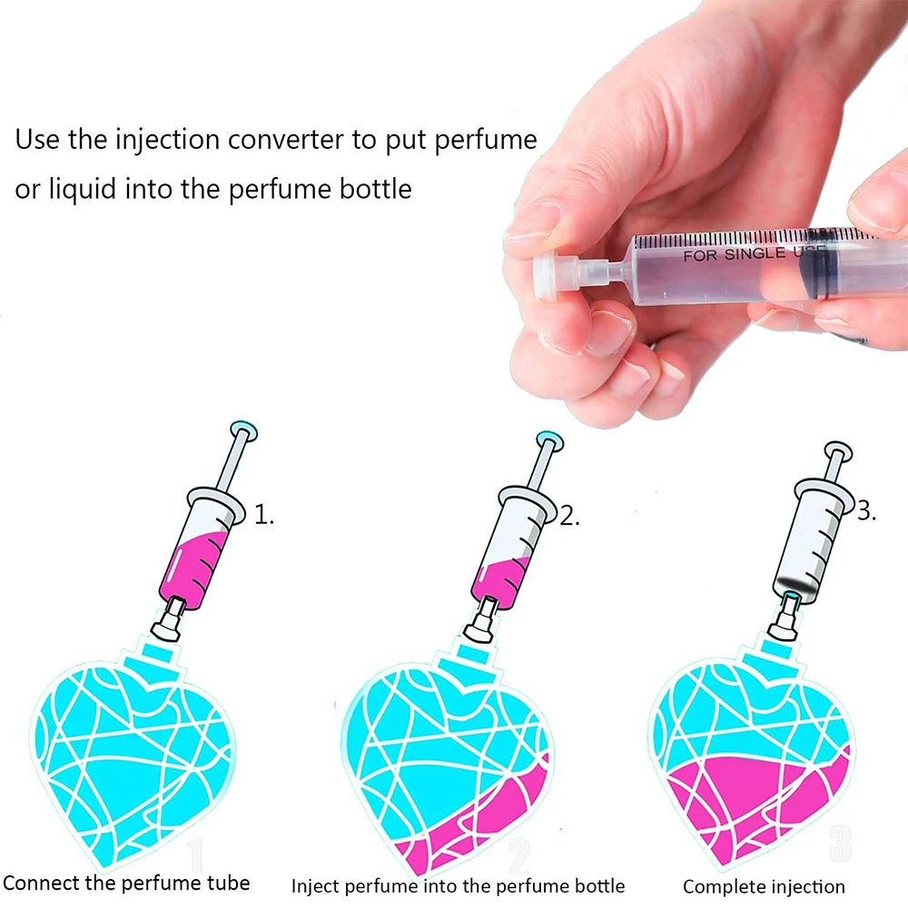 6 stuks gekleurde spuiten van 5 ml, gebruikt voor het doseren en meten van lijm, het voeren van huisdieren, het voeren van vogels, het bijvullen van inktpennen, enz., in geel, blauw, paars, groen, - afbeelding 2