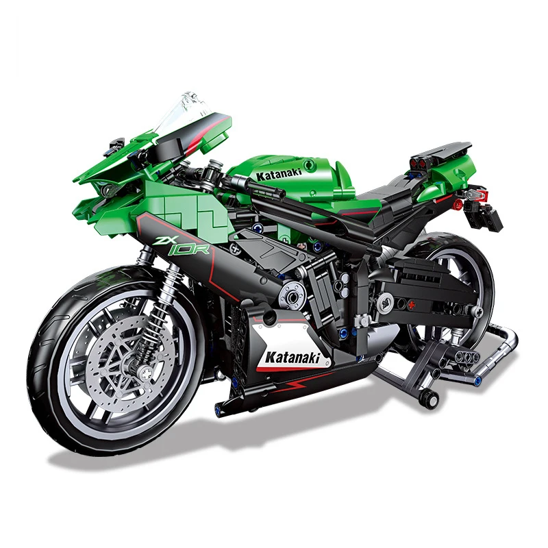 Technische 1:14 Schaal Motor Moc Bouwsteen Japan ZX-10R Motorfiets Model Bricks Motor Speelgoed Collectie Voor Jongens Geschenken