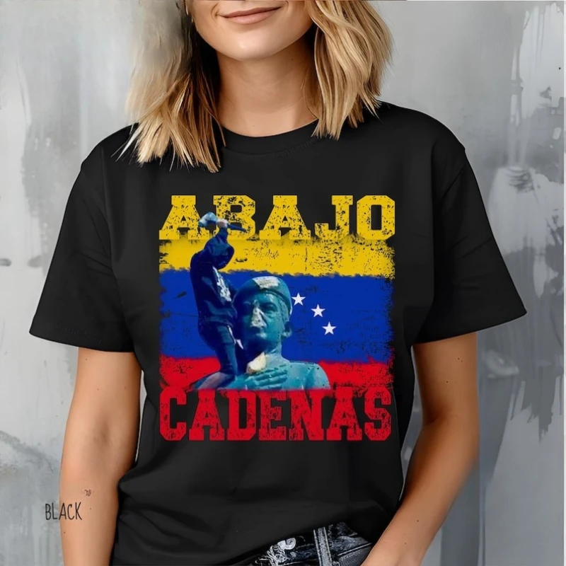 Abajo Cadenas Hasta El Final Camisa Venezuela Libre MCM Edmundo Presidente Camiseta Mano Tengo Fe Unisex Tops Camiseta corta