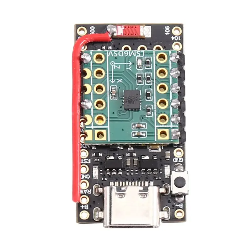 LSM6DSV Module Pre-Soldered Promicro NRF52840 Development Board, Pre-Soldered Antenna And Buttons For Smol Slime