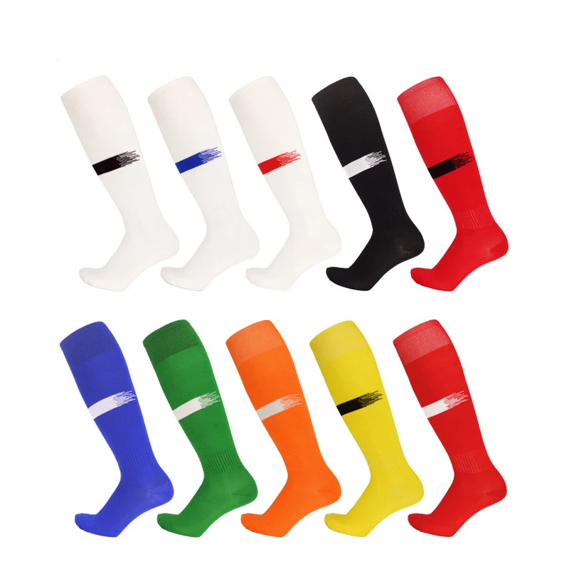 

Summer Boys Thin Section High Tube Football Socks Girls Training Ball Socks Children's Striped Long Tube Sports kids