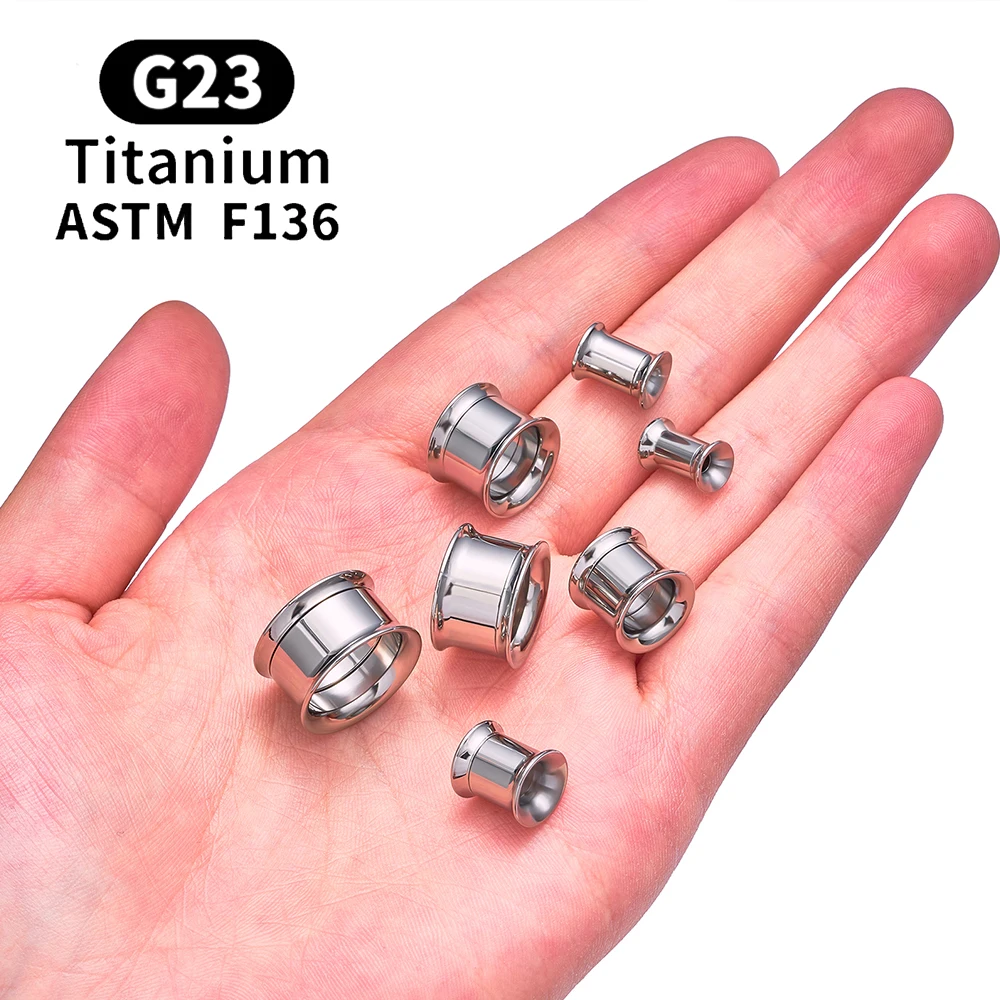 G23 Titan Schraube Fit Doppel Flare Ohr Flesh Tunnel Ohrring Plug Expander Keil Piercing Körper Schmuck Earlet Messgeräte – Detail 18