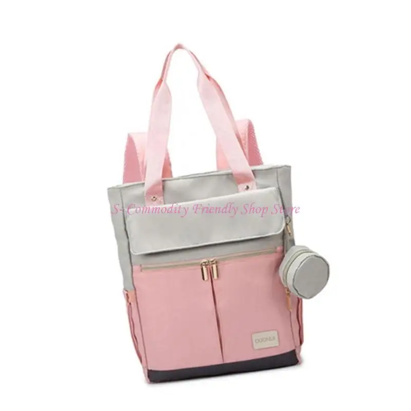 

85AE Travel Bag Diaper Bag for Women Splashproof Large Capacity Mom Bag Handbag Shoulder Bags Multiple Compartment Backpack