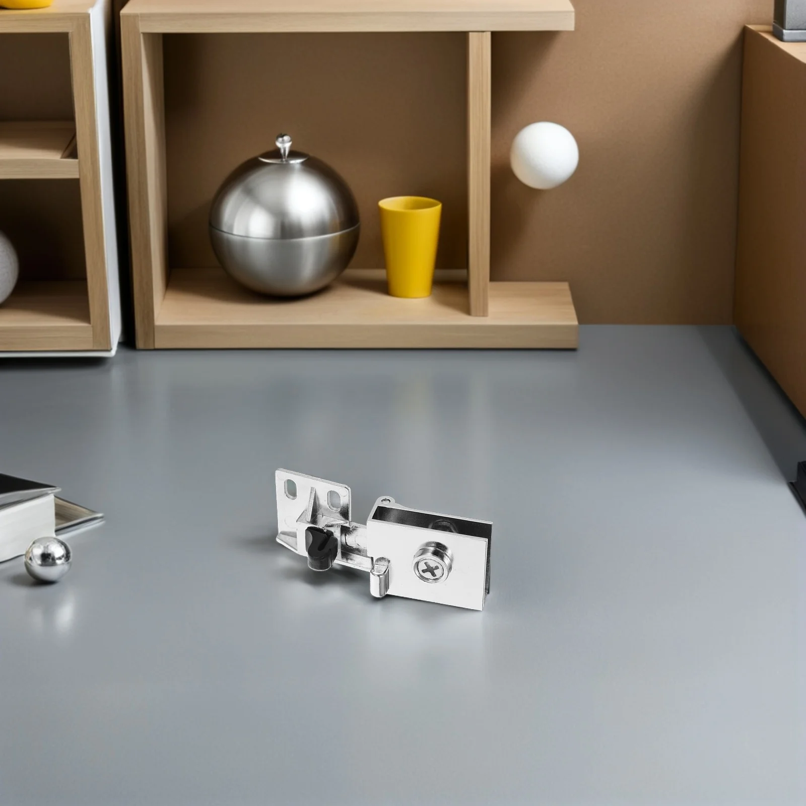 

1Pair Glass Door Hinges No-Drill Metal Corner Protection Clamp for Cabinets Showcases Shower Door Hardware Silent Smooth