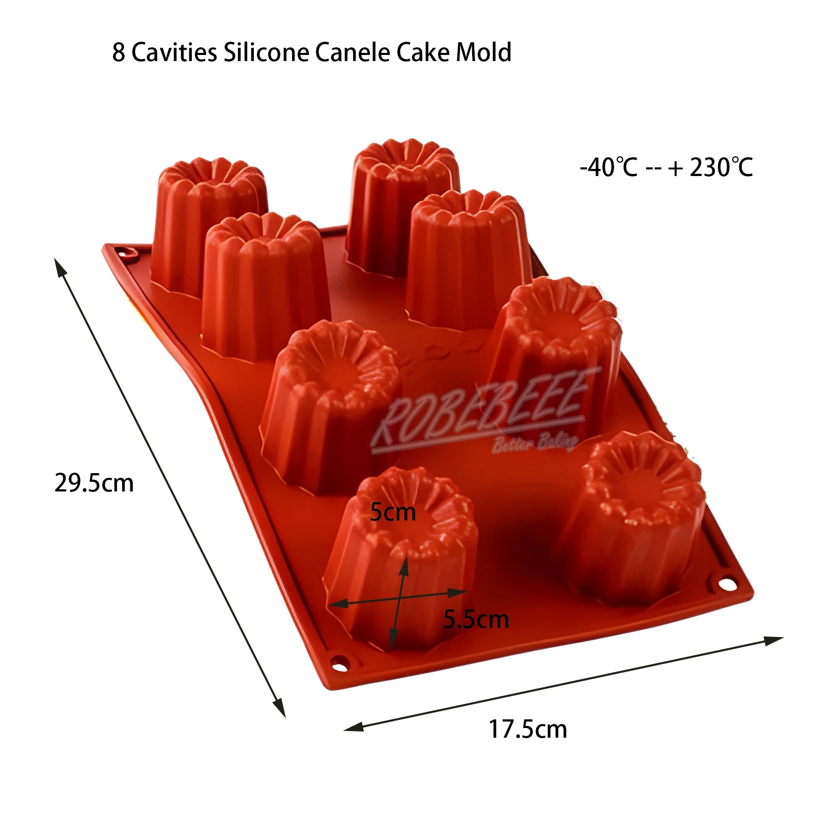 8 15 18 Cavities Premium Silicone Canele Mold Flower Cylinder Cake Mould Ice Cube Candy Making Tools DIY Baking Supplies