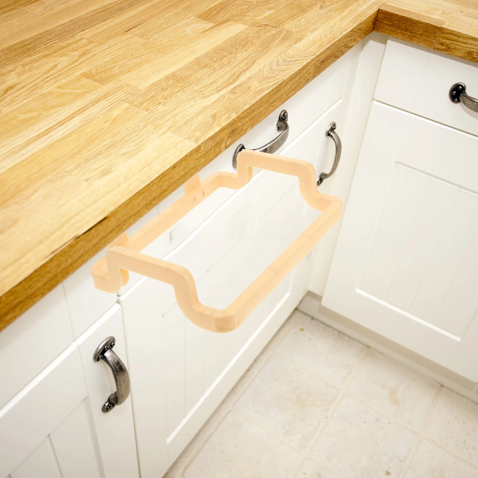 

Yellow Kitchen Trash Bag Rack Cabinet Door Mount Garbage Holder For Bathroom Drawer Storage Organizer Rubbish Bag Rack