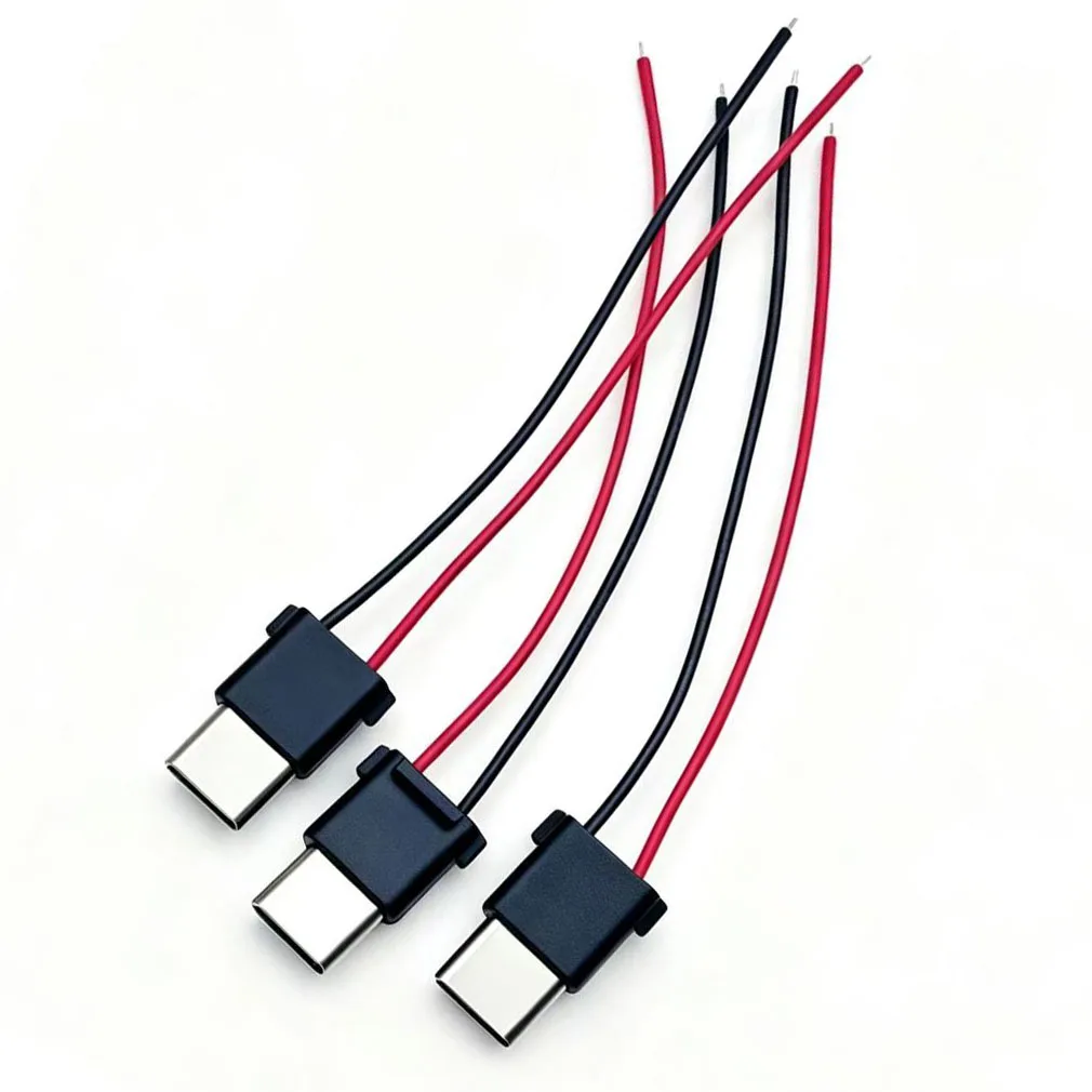 2-10Pcs  Type-C Male Connector with Resistor Capacitor  USB Type C Plug Adapter for DIY Modification and Repair  2Pin