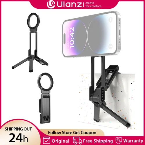Ulanzi MA38 MagLock soporte para teléfono trípode plegable soporte para teléfono con Base magnética Arca-Swiss para Iphone 16 15 14 Vlog Live
