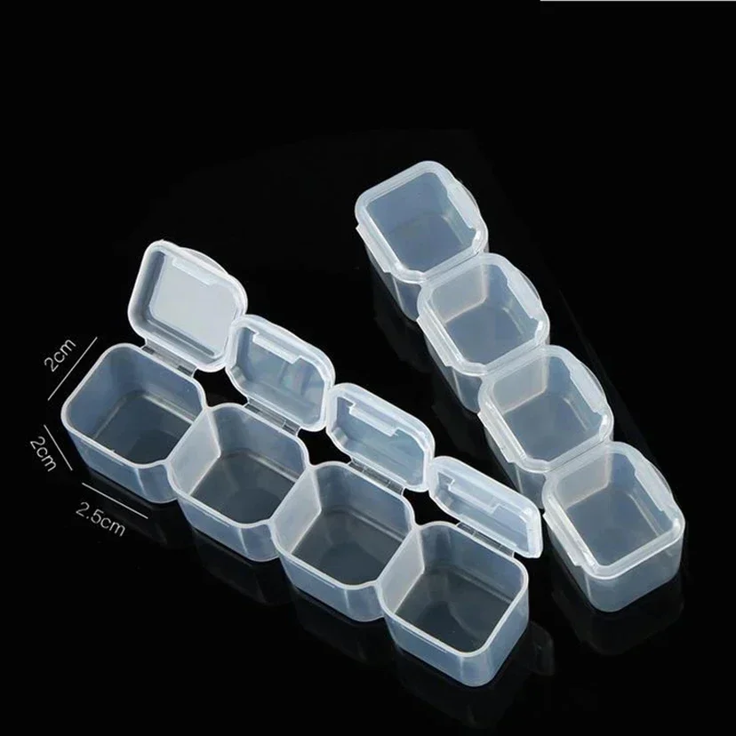 28/56 Girds Adjustable Plastic Storage Box with Label Sticker For Jewelry Nail Art Diamond Painting Accessories Container boxes