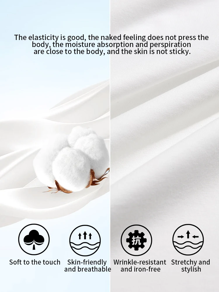 เสื้อยืดปักลายลูกไม้สีขาว I BELIEVE YOU รุ่นปักลายปะติด ฤดูใบไม้ร่วง 2025 คอตั้ง แขนยาว กระดุมมุก รุ่น 2253016143