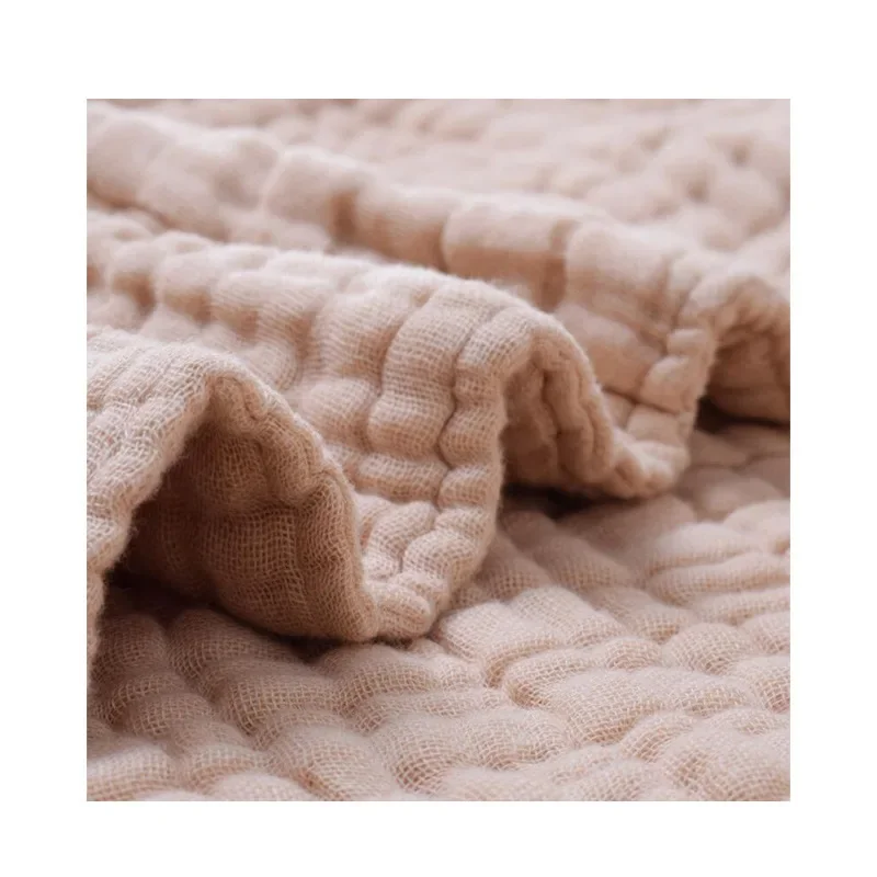 Coperta assorbente traspirante leggera trapuntata in cotone per neonato e neonato, morbida copertura per pisolino delicata sulla pelle, asciugamano da doccia portatile ad asciugatura rapida