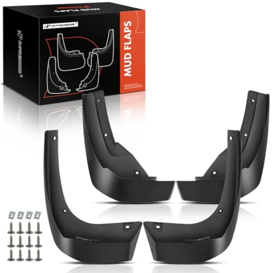 

Set of 4PCS Mud Flaps Splash Guards Mudflaps Mudguards with Hardware Kits Compatible with Honda Ridgeline 2017-2023 Front and R