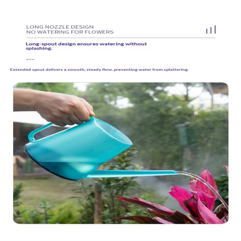 Plastic Long-Nosed Watering Can for Home Plant Care Transparent Frosted Flower Pot Sprayer Ideal for Greenery