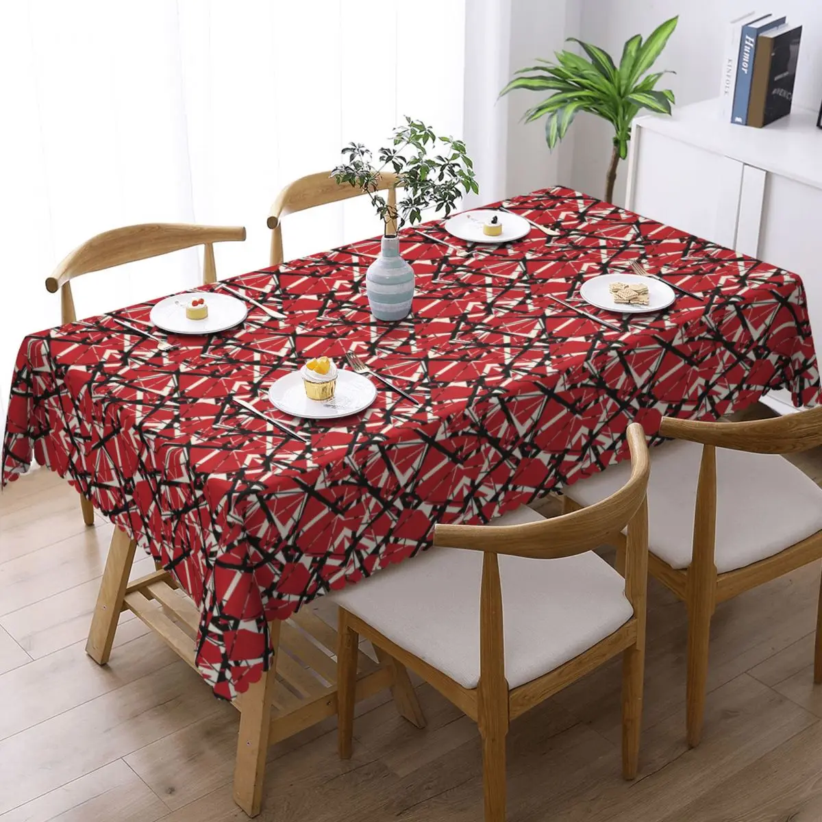EVH Authentic Stripes Design (red) Tablecloth Restaurant Kitchen Rectangular Tablecloth Tablecloth Outdoor Dining Table Cover