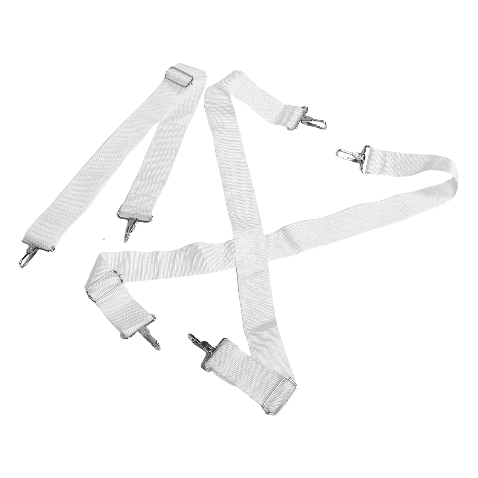 

2Pcs Snare Strap Adjustable Oxford Marching Drum Straps Cloth Wide Harness Sling Belt Instrument Parts Accessories White