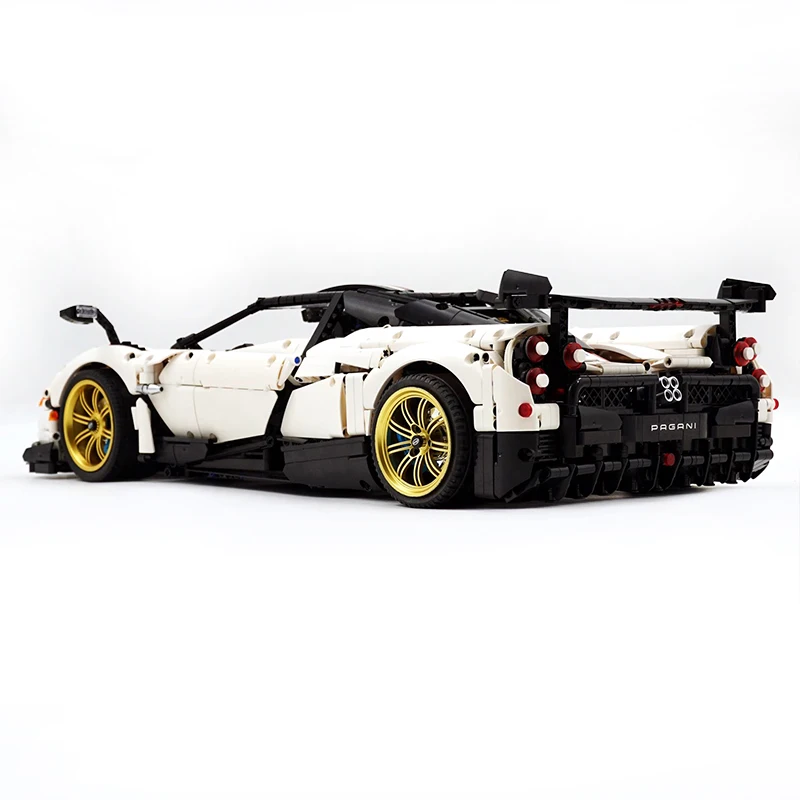 En STOCK MOC 002 Huayra, bloques de construcción de vehículos súper deportivos técnicos, modelo de alta dificultad, bloques de carreras, juguetes DIY para niños de Navidad