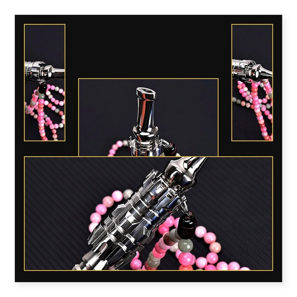 WOLF COOLVAPE Mecha Air Flat Nozzle with Titanium Alloy Hookah Tip and Non-Rusty Stone Bead Chain