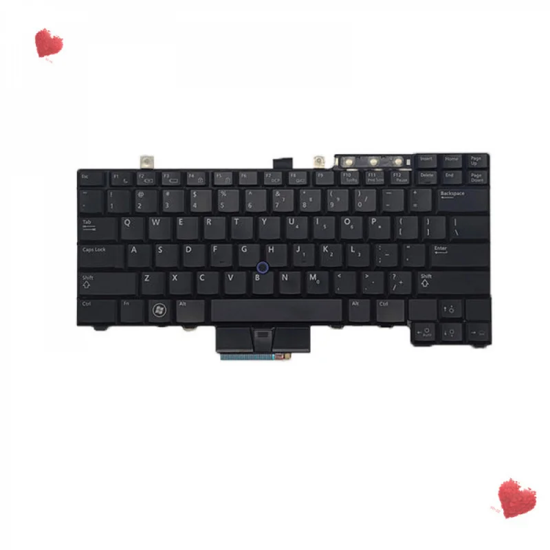 Teclado de laptop com layout americano novo AA+A+ para Dell Latitude E6400 E6410 E6500 E6510 Precision M2400 M4400 M4500 com TrackPoint
