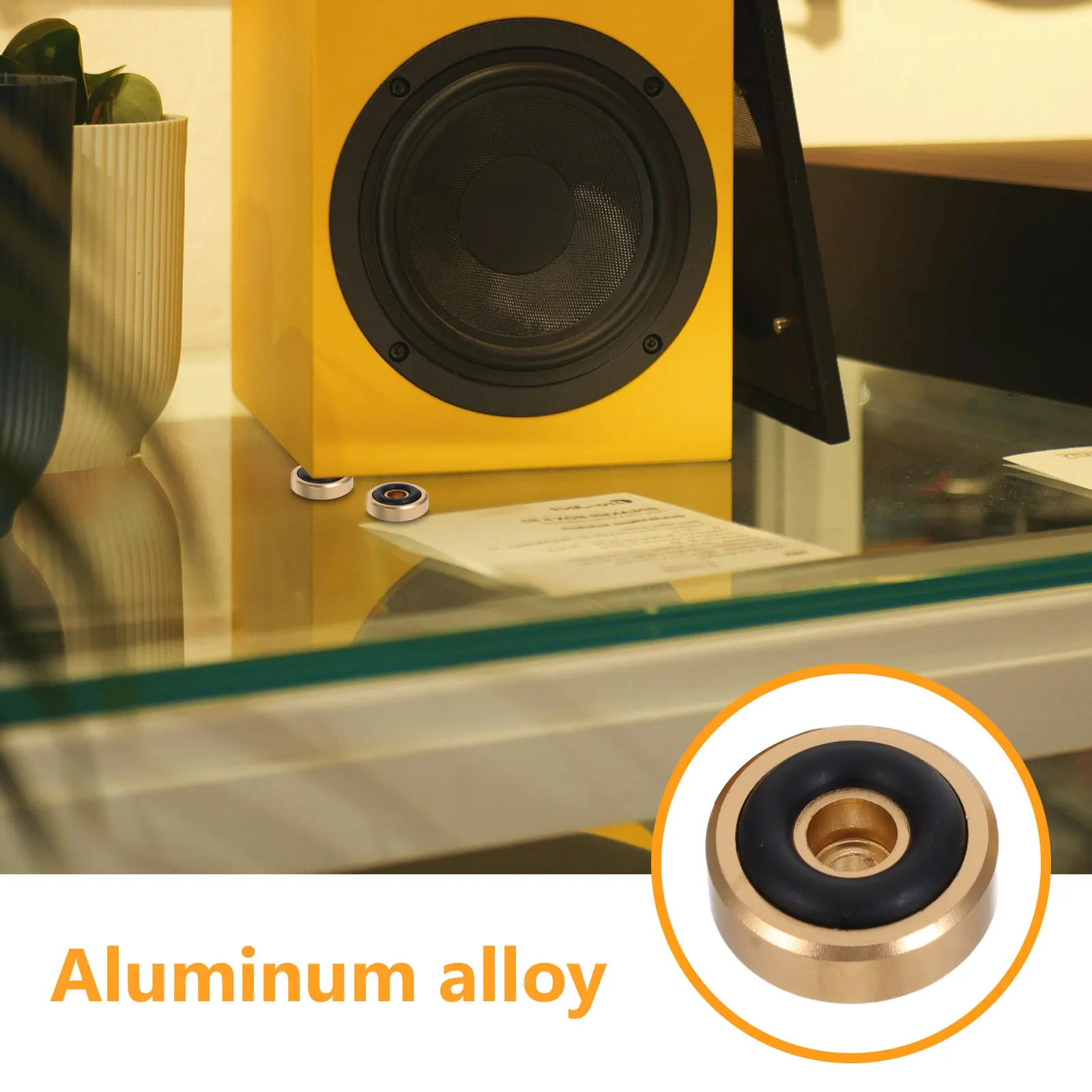 

10 Pieces Compact Speaker Isolation Pads Low Profile Acoustic Feet for Desktop Monitors and Small Speakers Noise