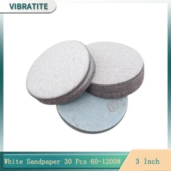 30 Pcs 3 Inch 75MM Premium Hook and Loop Sandpaper Kit 60-1200# for Sanders Grinder Drill Attachment Rotary Tools Woodworking
