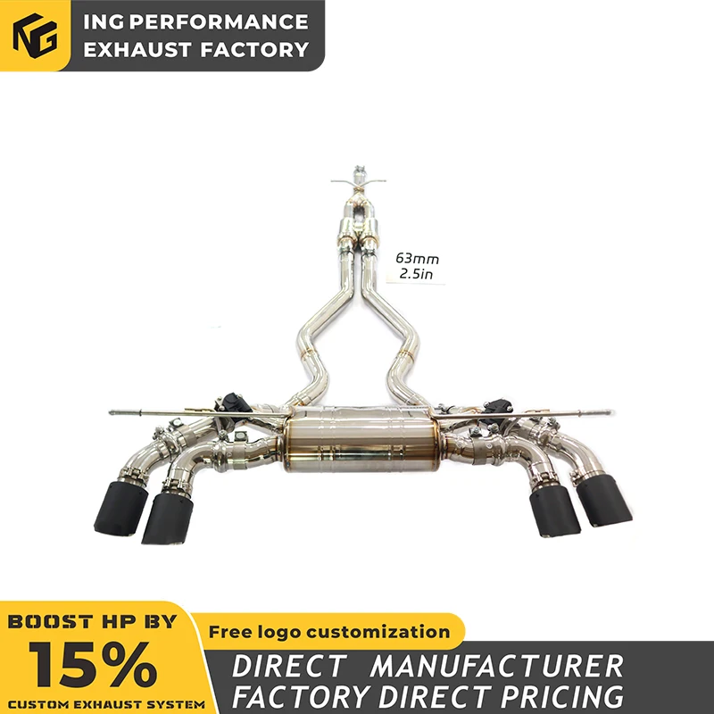 

ss304 for Land Rover Defender P400 3.0T catback Exhaust System ING Performance Catback Muffler With Valve