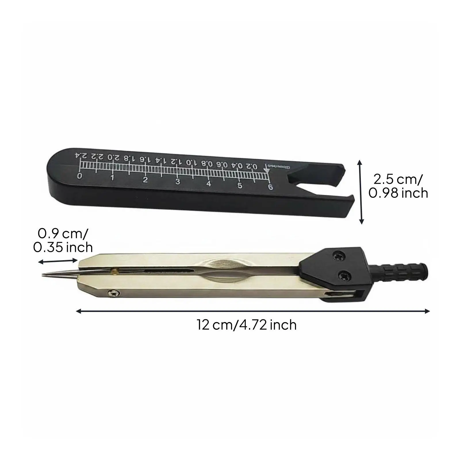 Medical Measuring Compass Stainless Point Precision Caliper Measurement Device for Cardiology ECG Study