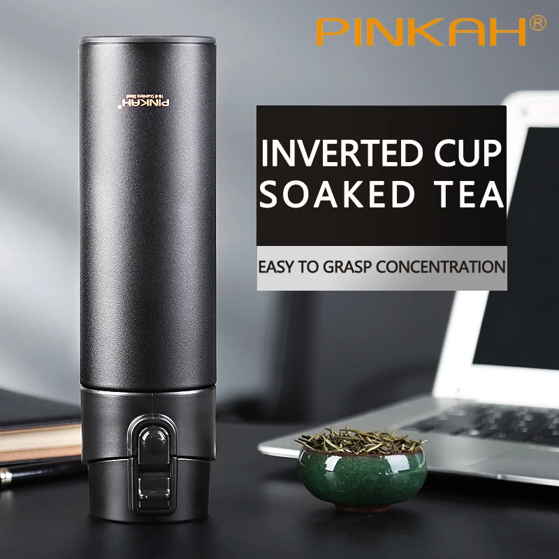 PINKAH Lightweight Inverted Tea Special Thermos Flask 304 Stainless Steel Large Capacity Portable Straight Vacuum Kettle 530ml