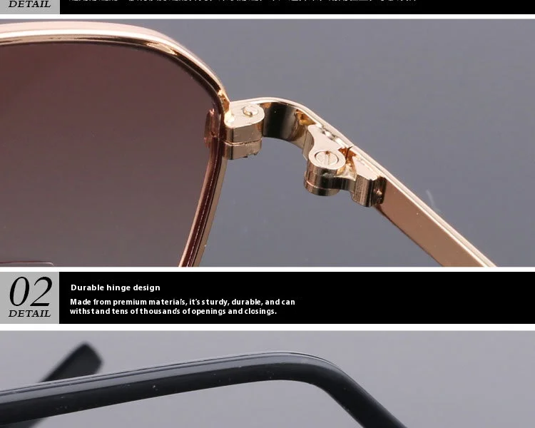 2-in-1 bifokale Lesebrille +1,0 ~ +4,0 Herren-Doppelzweckbrille Metallrahmen Damen Presbyopie Retro-Brille – Detail 2