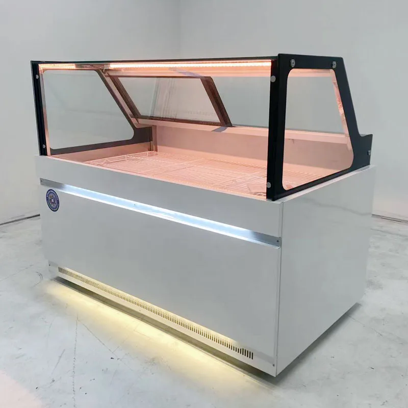 Hot Selling Good Quality Supermarket Commercial Showcase Display Meat Deli Fridge Display Freezer Cooler