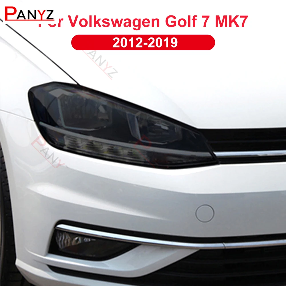 سيارة العلوي تينت الأسود فيلم واقية ، شفاف ملصق تي بي يو ، يصلح ل Volkswagen VW Golf 7 ، MK7 ، 2012-2019 ، 2 قطعة