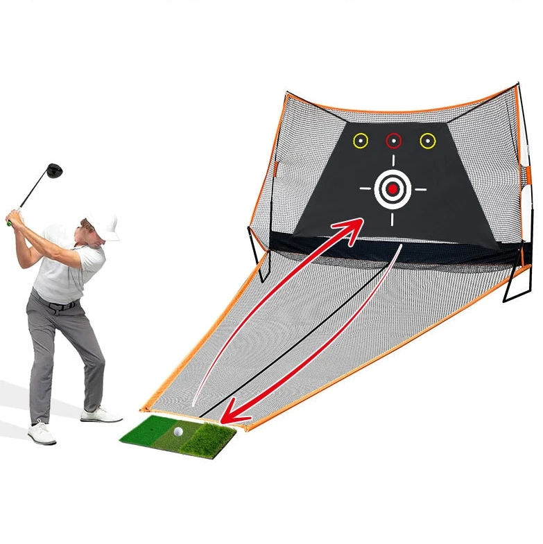 GVM Customizable Logo Heavy-Duty Auto Ball Return Portable Golf Practice Net 6.9*10.1*12.3 ft Polyester Mesh+Oxford Cloth for